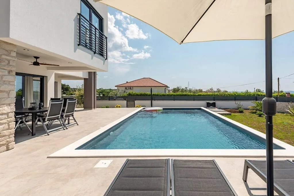 Brand New Villa Olivia 30M From The Sea With Heated Pool And Jacuzzi Zaton  Croatia